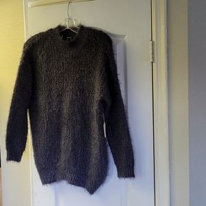 Fuzzy gray sweater